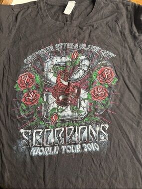 Scorpions World Tour 2010 Black Graphic Tee - Women’s Short Sleeve